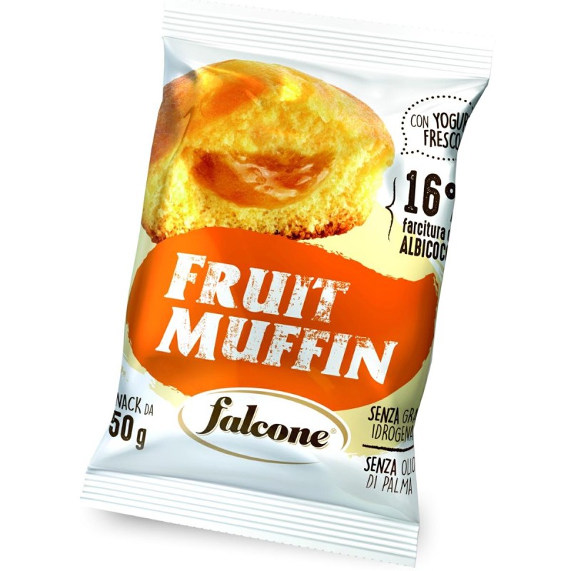 Falcone Fruit Muffin Albicocca Espositore da 21 pz da 50 gr