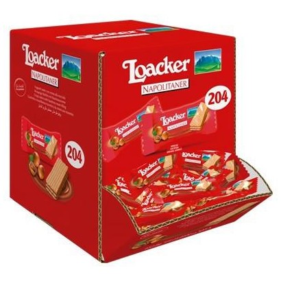 Wafer Nocciola Napolitaner Monoporzione Loacker gr.3,2x204