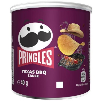 Pringles 12 Tubi Patatine al Gusto Texas Bbq da 40 grammi