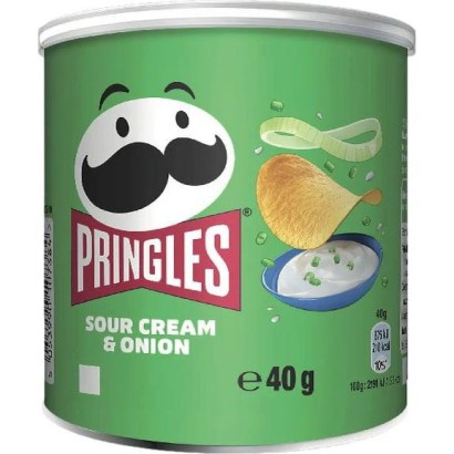 Pringles 12 Tubi Patatine al gusto Sour Cream & Onion 40 grammi