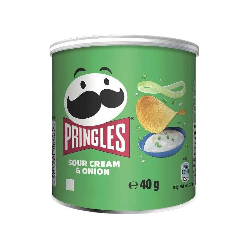 Pringles 12 Tubi Patatine al gusto Sour Cream & Onion 40 grammi