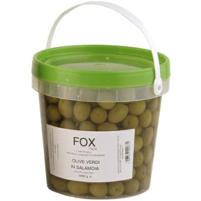 Olive Verdi Secchio Fox: Freschezza e Gusto in 1000g