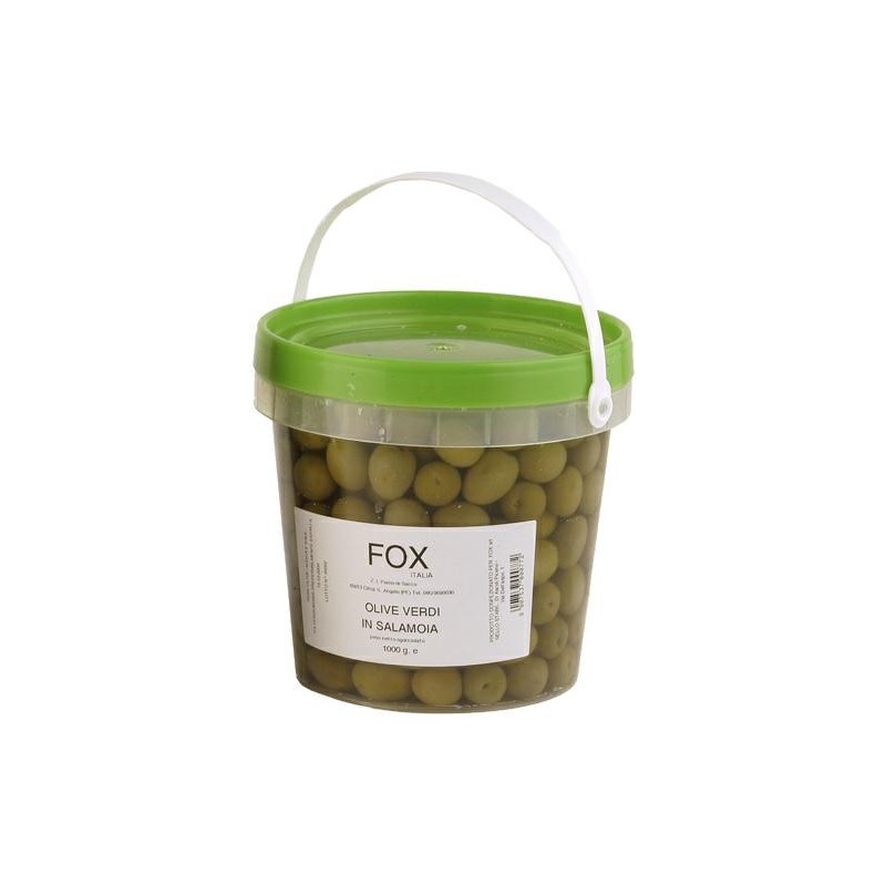 Olive Verdi Secchio Fox: Freschezza e Gusto in 1000g