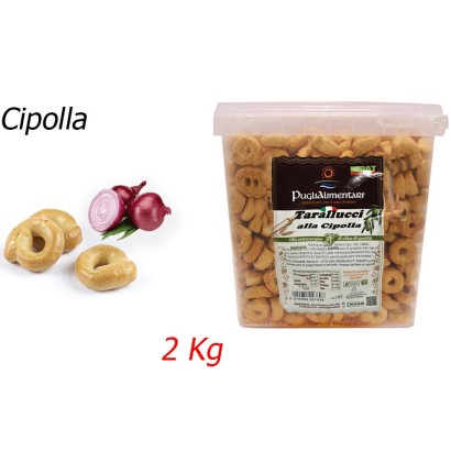 Puglialimentari Tarallucci Gusto Cipolla Secchiello da 2 Kg