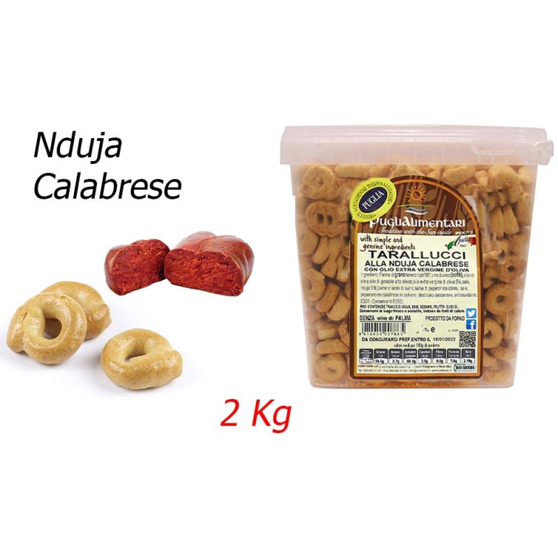 Puglialimentari Tarallucci alla Nduja Calabrese Secchiello da 2 Kg