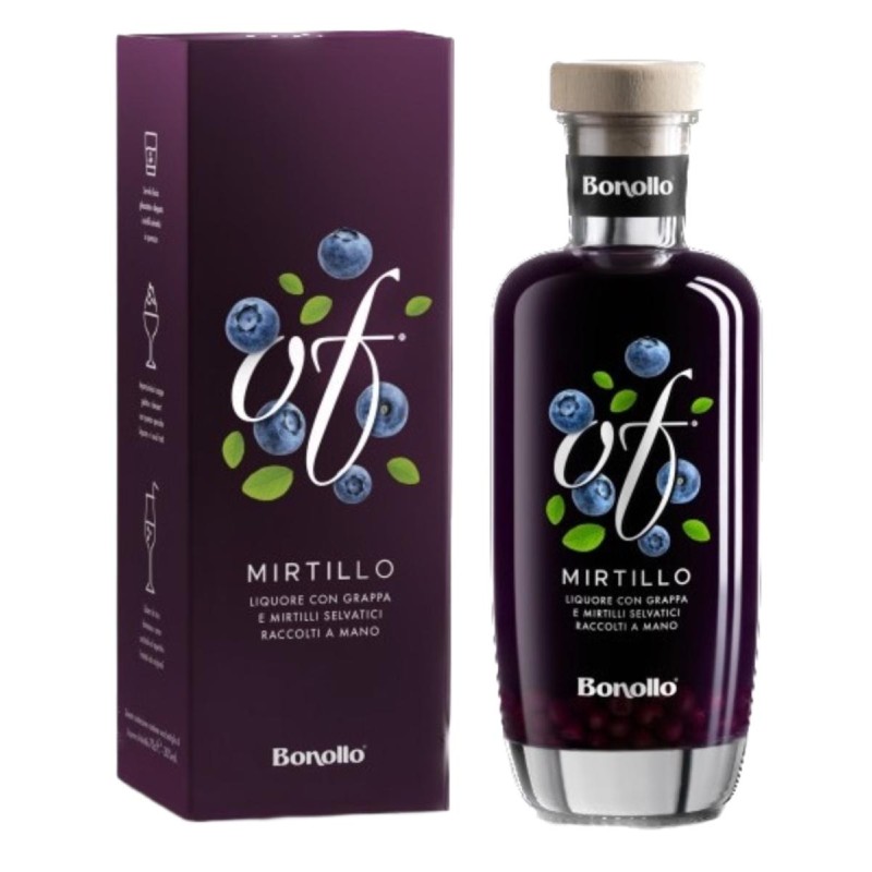 Liquore al Mirtillo Of Astucciata Bonollo 70cl 30%