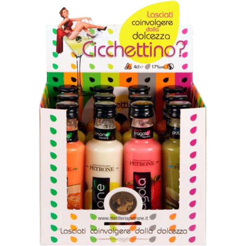 Petrone Cicchetto Confezione da 12 Mini Liquori da 4 cl 17% Vol.