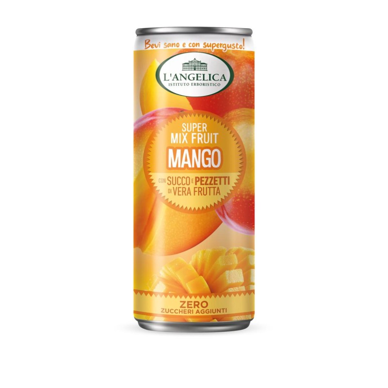 L'Angelica Super Mix Fruit Gusto Mango 12 Lattine da 240 ml