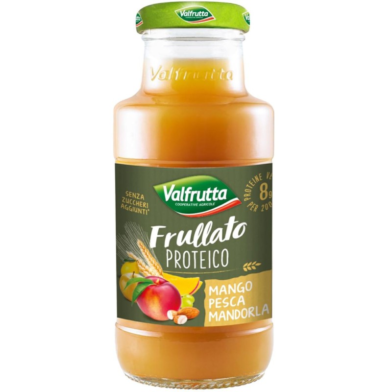 Frullato Proteico Mango Pesca Mandorla Valfrutta ml.200x24