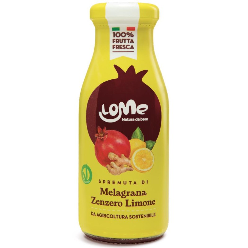 Lome Spremuta di?ä Melagrana Zenzero e Limone 12 Bottiglie da 200 ml