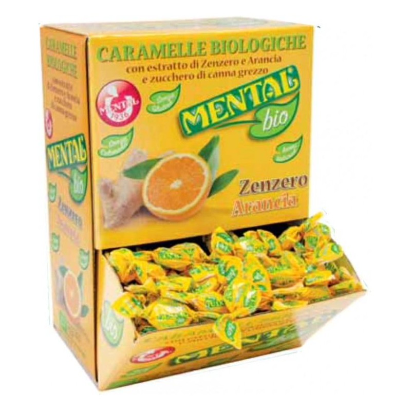 Dispenser Caramelle Bio Zenzero Arancia kg.0,75 Mental