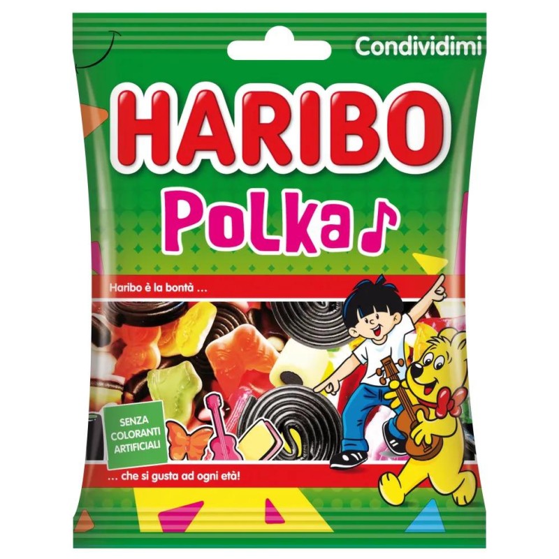 Haribo Caramelle Polka Busta da 100 grammi