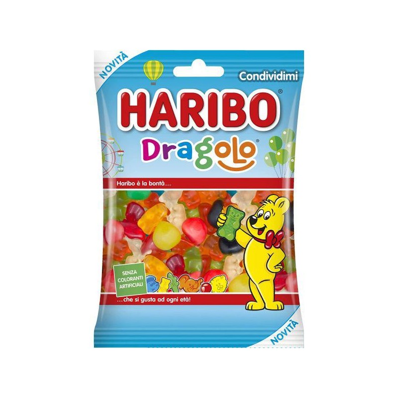 Haribo Caramelle Dragolo Busta da 90 grammi