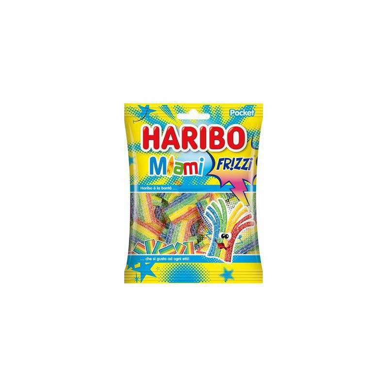 Haribo Caramelle Miami Frizzi Busta da 90 grammi