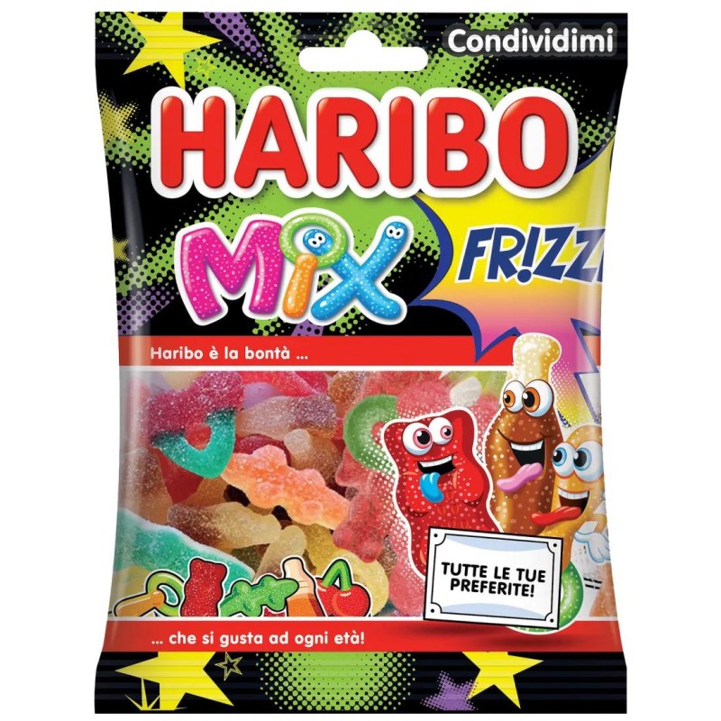 Haribo Caramelle Mix Frizzi Busta da 90 grammi