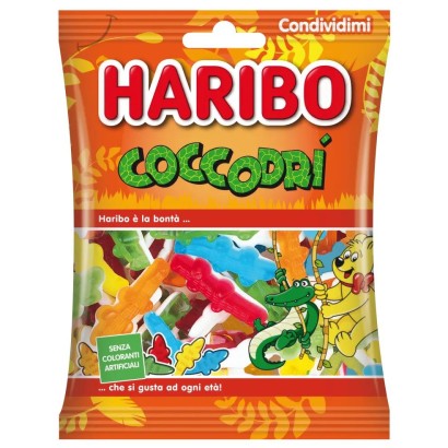 Haribo Caramelle Coccodri' Busta da 100 grammi