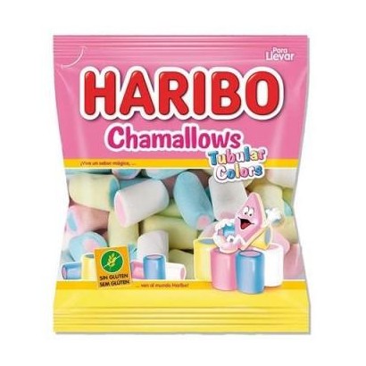 Haribo Caramelle Chamallows Tubular Colors Busta da 90 grammi