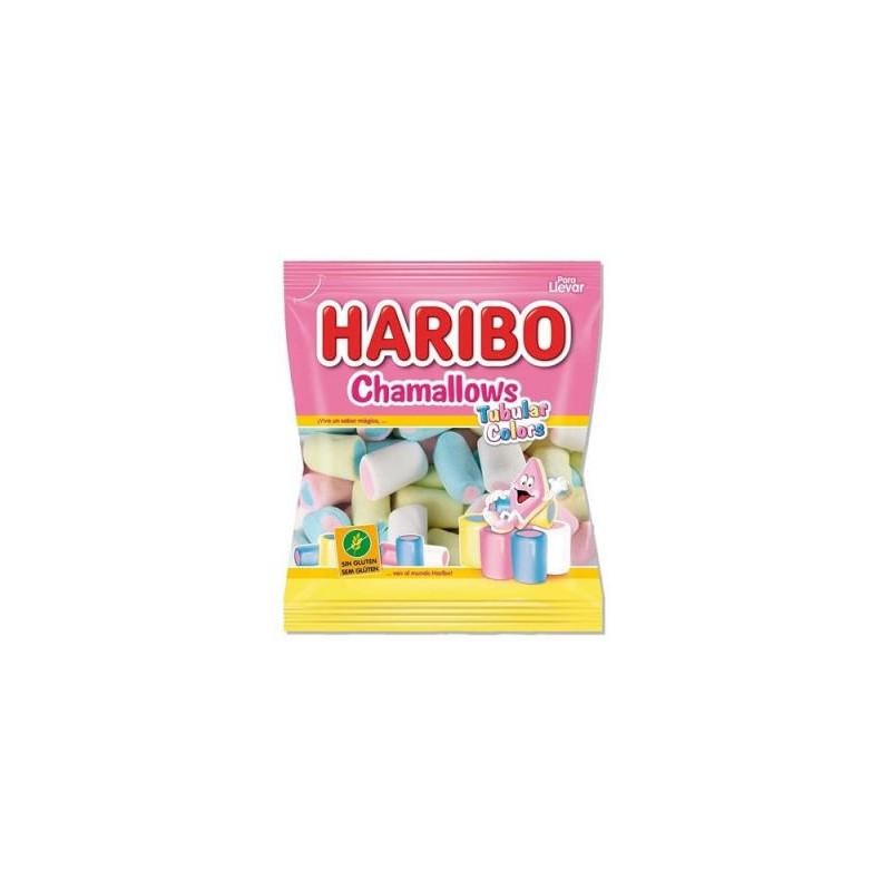 Haribo Caramelle Chamallows Tubular Colors Busta da 90 grammi