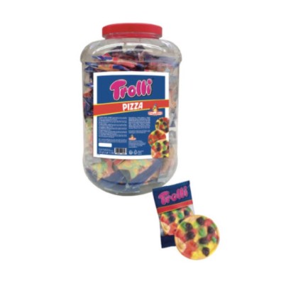 Casa del Dolce Caramelle Gommose Trolli Pizza Barattolo da 1,25 Kg 100 pezzi