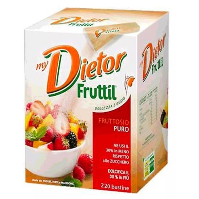 My Dietor Fruttil Fruttosio Puro Senza Glutine Espositore da 220 Bustine