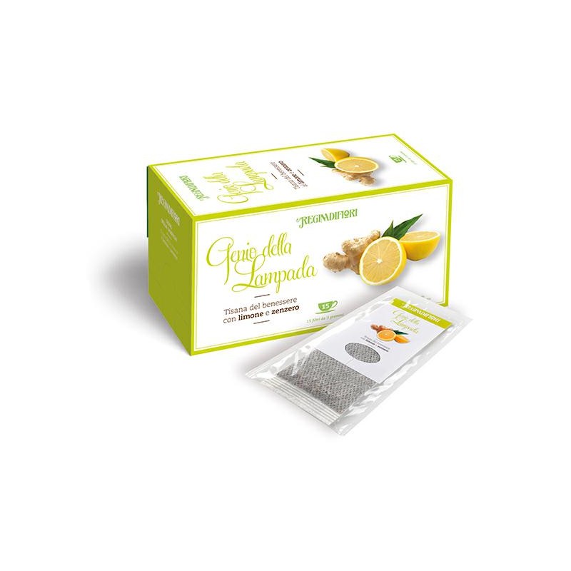 Tisana Genio della Lampada 15 filtri  con Limone e Zenzero Regina di Fiori