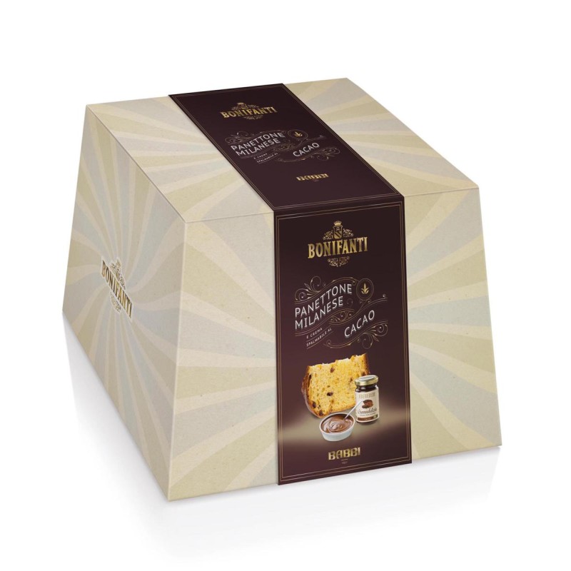 Panettone Milanese con Crema Spalmabile Cacao gr.1000 Bonifanti