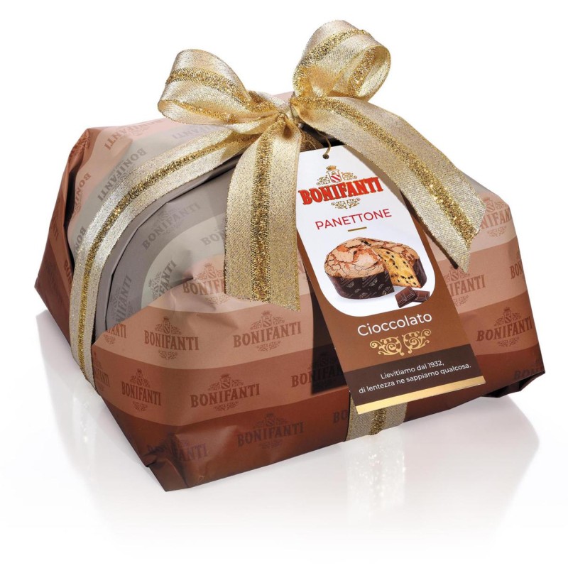 Panettone Glassato Gocce di Cioccolato Incarto gr.1000 Bonifanti