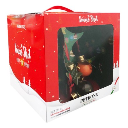 Albero Di Natale con Palline Liquore cl.5x8 Scatola Regalo Petrone