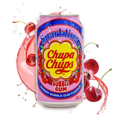 Chupa Chups Cherry Bubble Gum Flavour Bibita al Gusto Ciliegia da 345 ml