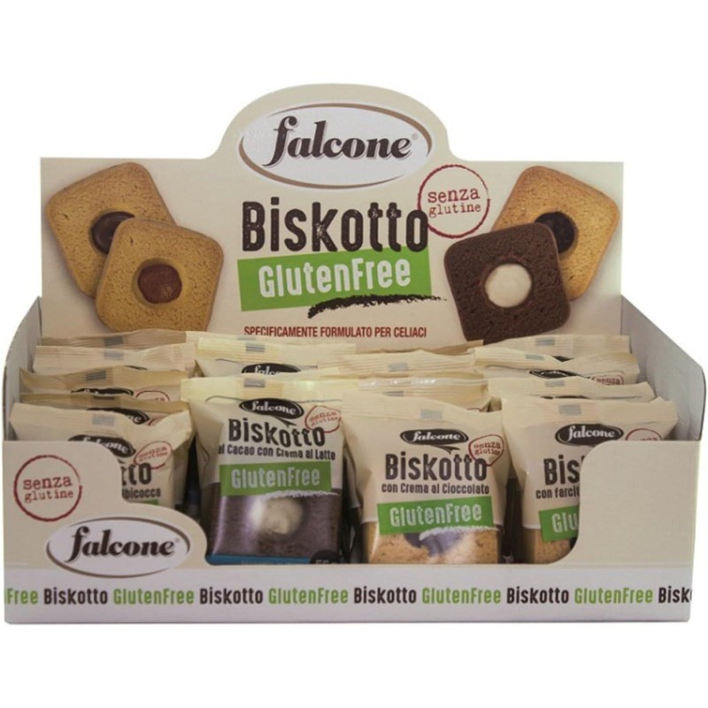 Falcone Biskotto Biscotti Assortiti Senza Glutine Espositore da 24 pz da 55 gr