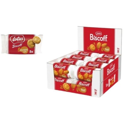 Biscotti Lotus Ripieni di Crema Biscoff 16 Pacchetti da 5 Biscotti - 16X50g