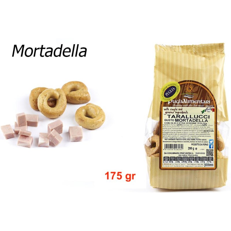 Puglialimentari Tarallucci Gusto Mortadella Busta da 175 grammi