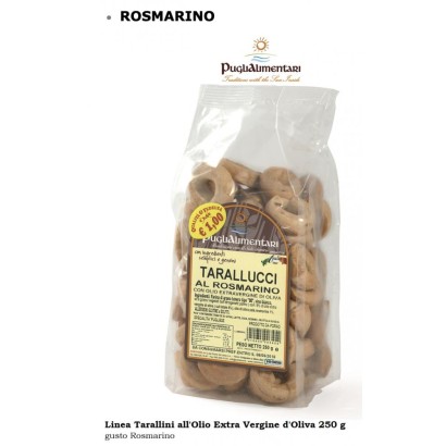 Puglialimentari Tarallucci al Rosmarino Busta da 225 grammi