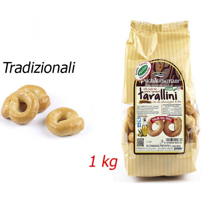 Puglialimentari Tarallucci Tradizionali Busta da 1 Kg