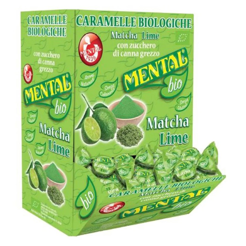 Mental Dispenser Caramelle BIO Matcha e Lime kg.0,75