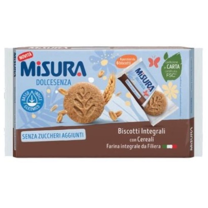 Misura Dolcesenza senza zuccheri aggiunti biscotti Integrali con Cereali Farina integrale da Filiera confezione da 280gr