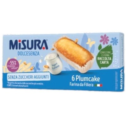 Misura Dolcesenza da 6 Plumcake con farina da filiera senza zuccheri aggiunti confezione da 190gr