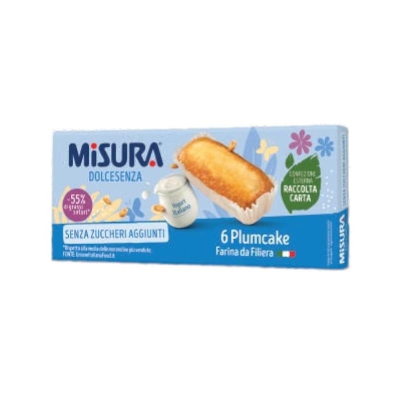 Misura Dolcesenza da 6 Plumcake con farina da filiera senza zuccheri aggiunti confezione da 190gr