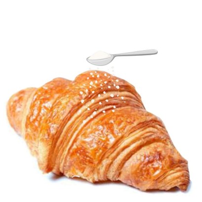 Croissant Artigianale con Granella di Zucchero  gr.55 x16 Croissant Zaniboni