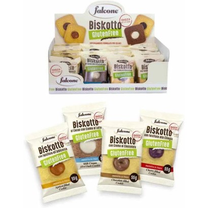 Falcone Biskotto Biscotti Assortiti Senza Glutine Espositore da 24 pz da 55 gr