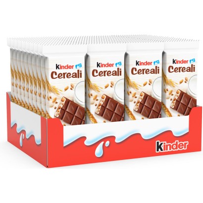 Kinder Cereali Barretta di Cioccolato al Latte con Riso Soffiato 40 pz da 23,5 gr