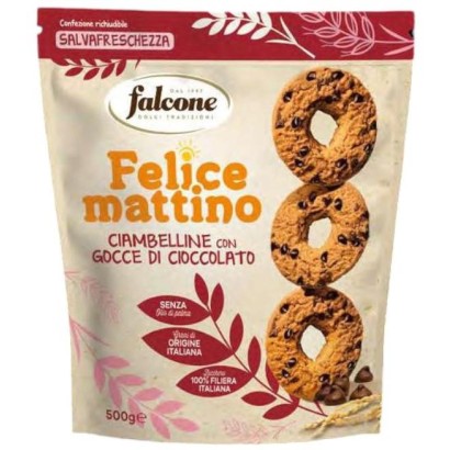 Falcone Felice Mattino Ciambelline con Gocce di Cioccolato da gr 500