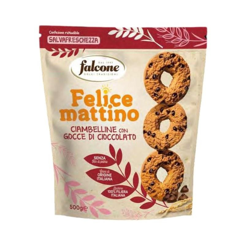 Falcone Felice Mattino Ciambelline con Gocce di Cioccolato da gr 500