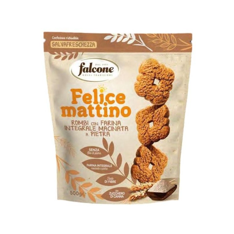 Falcone Felice Mattino Rombi con Farina Integrale Macinata a Pietra da gr 500