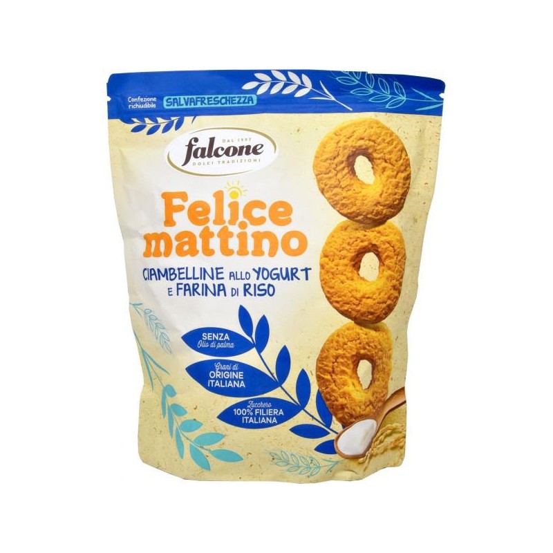 Falcone Felice Mattino Ciambelline allo Yogurt e Farina di Riso da gr 500