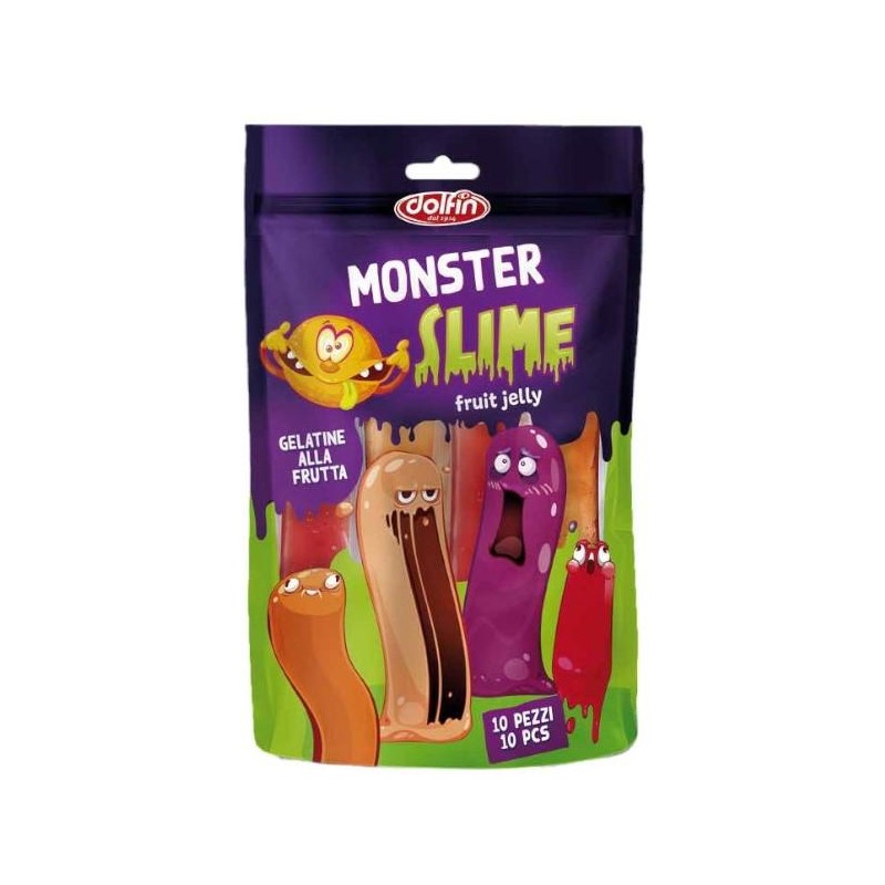 Halloween Monster Slime Gelatine Dolfin 200ml - Confezione da 10 pezzi