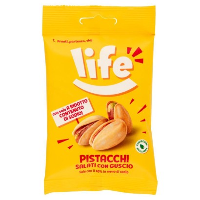 Pistacchi Salati con Guscio Life da 25gr