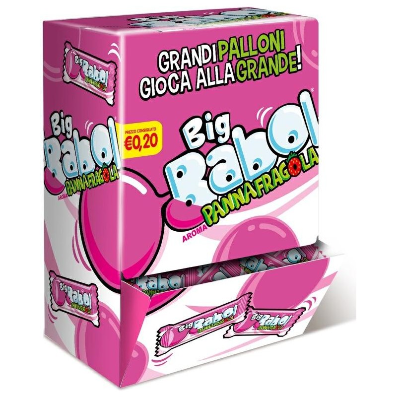 Big Babol Mono Panna/Fragola 200 pezzi