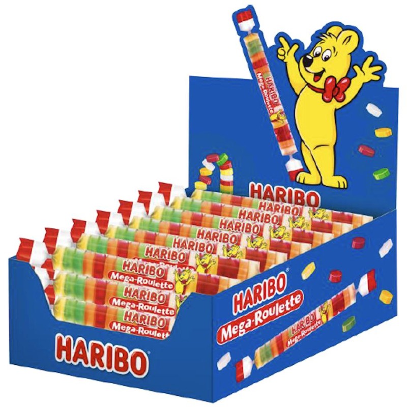 Mega Roulette Haribo Caramelle Gommose 40 pezzi da 45 grammi