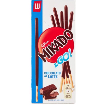 Mikado & Go Pocket Bastoncini con Cioccolato al Latte Confezione da 24 pz x 39 gr